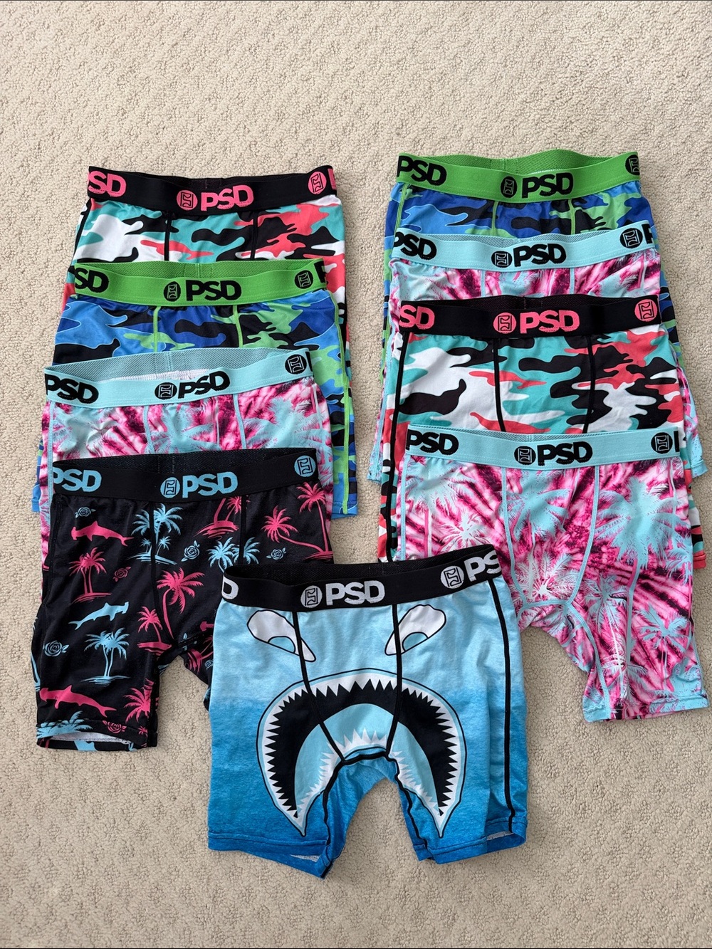 PSD Youth Underwear 9 pair- Size Medium